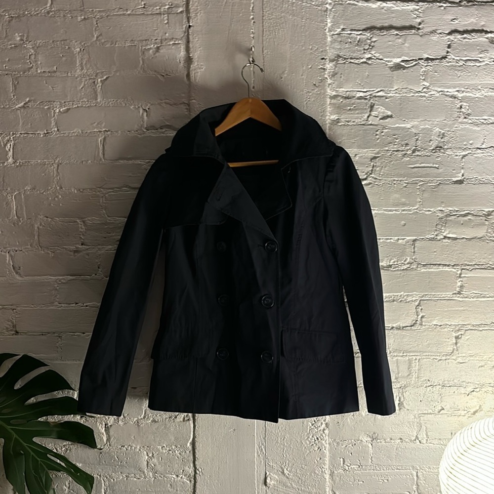 Vintage navy short trench